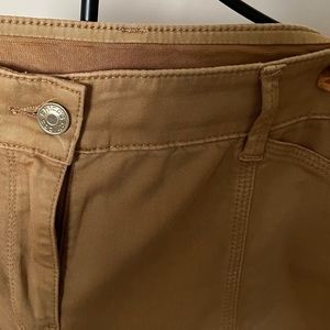 Chico’s tan suede like pants. (Matches jacket listed)